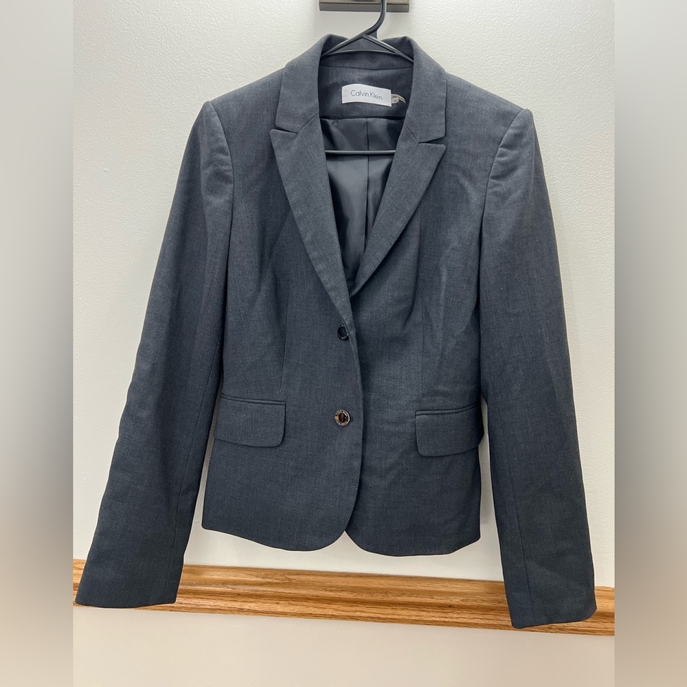 Calvin Klein Women’s Gray Blazer Size 6